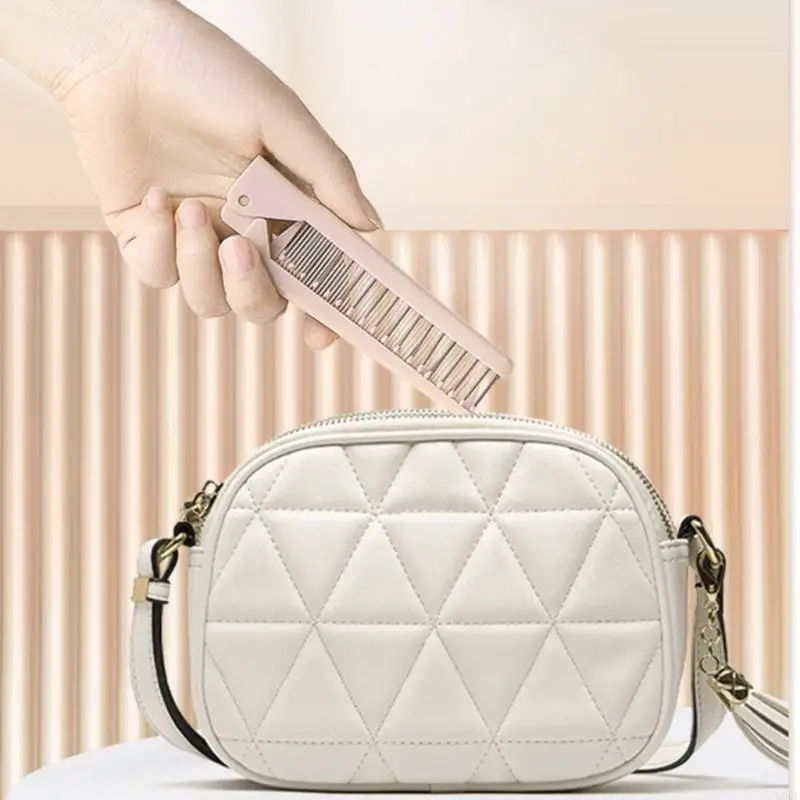 U0DE 휴대용 여행 헤어 브러시 포켓 헤어 빗 양방향 마사지 헤어 빗