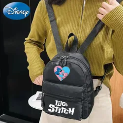 Sac à dos en nylon Disney CAN O & Stitch pour femme, sac de voyage pour femme, retour à l'école pour adolescentes, sac à dos décontracté, sacs d'école mignons