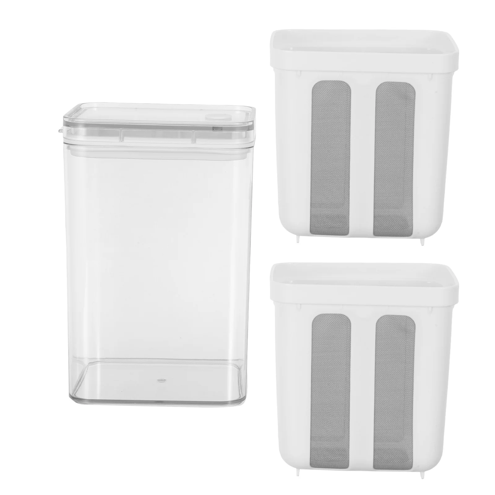 

1Set Greek Yogurt Strainer 1.8L Reusable Lid Plastic Mesh Cheese Filter Homemade Yogurt Whey Separator Soy Milk Bag