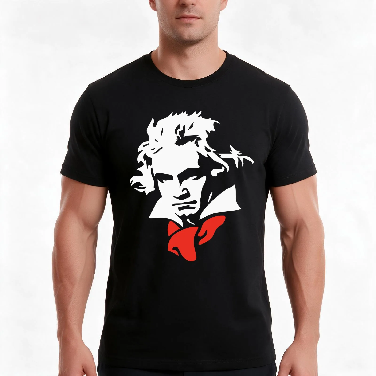 Ludwig van Beethoven T-Shirt Summer Casual Cotton Tee Oversized Streetwear Tops Vintage Graphic Print Loose Fit Short Sleeve