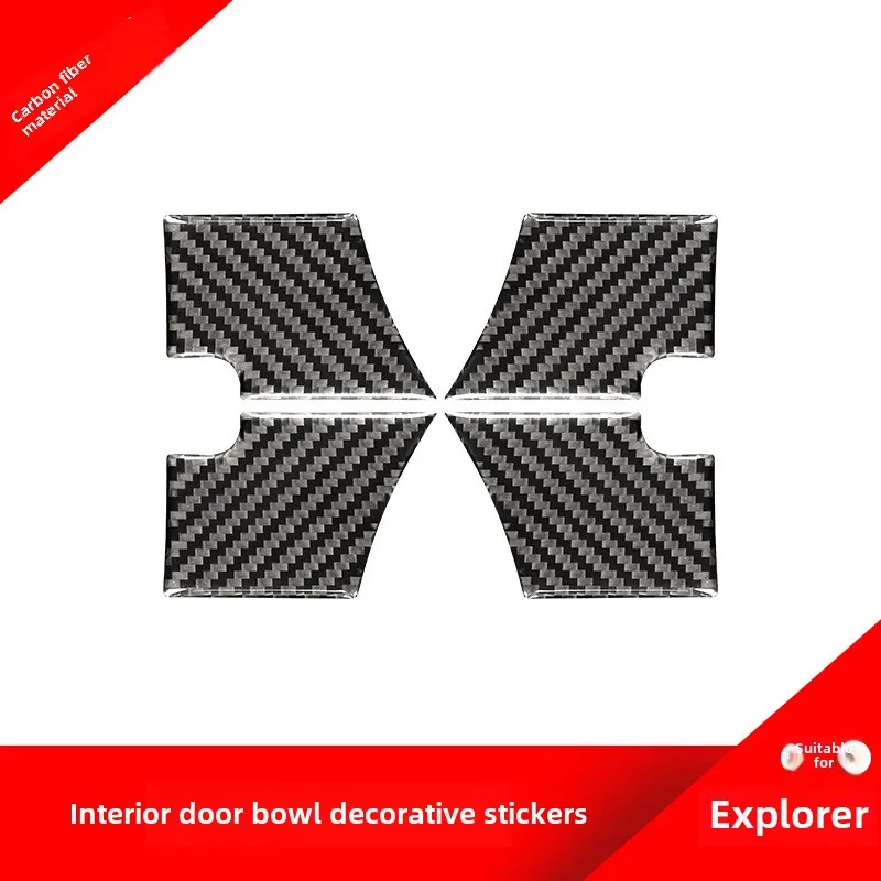 

Suitable Ford Explorer Carbon Fiber Modified Car By Handle Bowl Decoration Stickers Explorer Interior Design Accessories