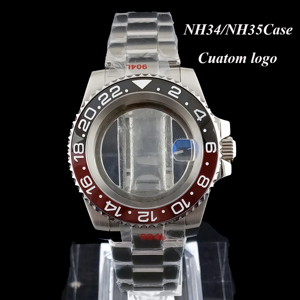 

NH34/NH35 case men's automatic watch custom logo case stainless steel case suitable for NH34/NH35 movement watch accessories