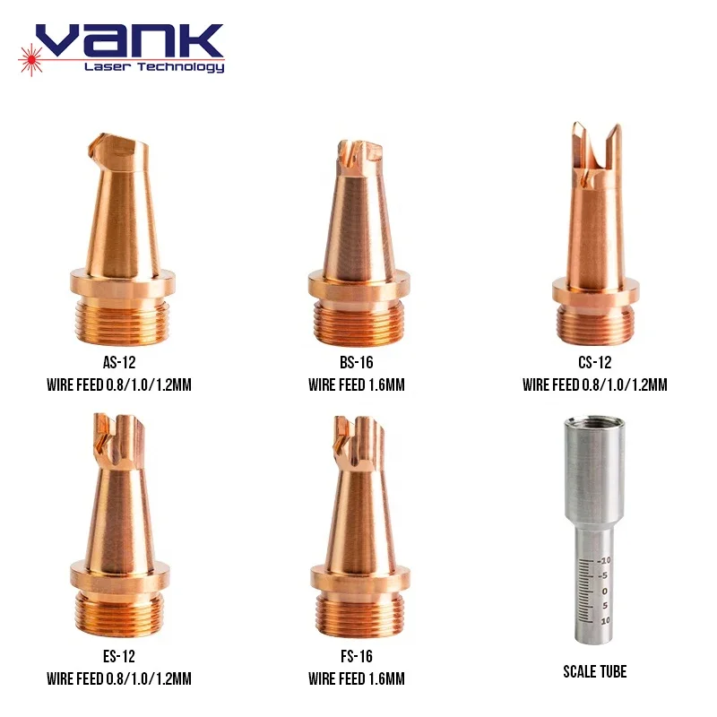 Handheld welding head copper nozzle for handheld welding machine equipment parts