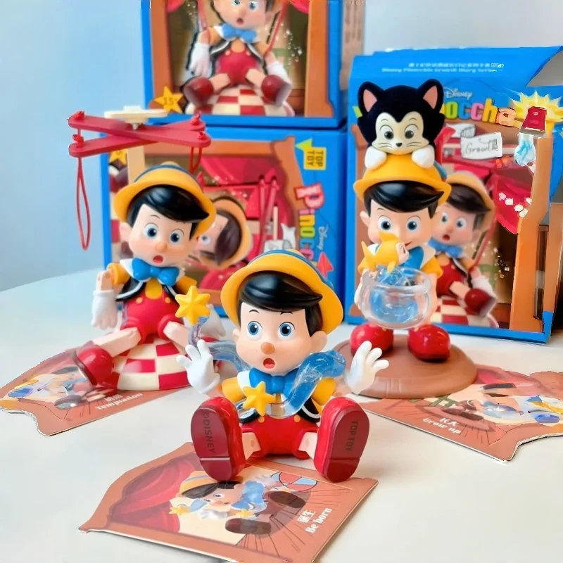 

Genuine TOPTOY Disney Pinocchio Growth Diary Series Blind Box Surprise Mystery Box Trendy Figurine Desktop Ornaments Mystery Box