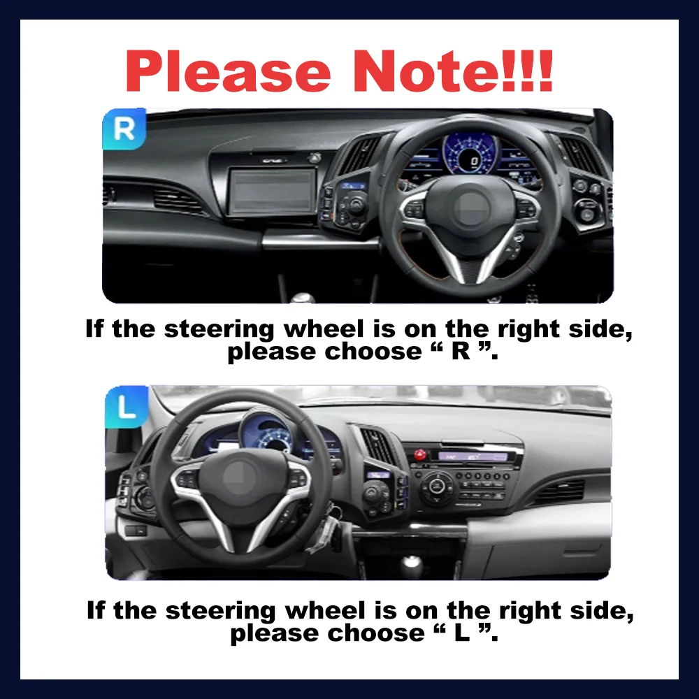 for Honda CR-Z 1 CRZ LHD RHD 2010 - 2016 Car Radio Video Multimedia Player 9 \'\' Android OS GPS Navi IPS Screen WiFi DSP Stereo