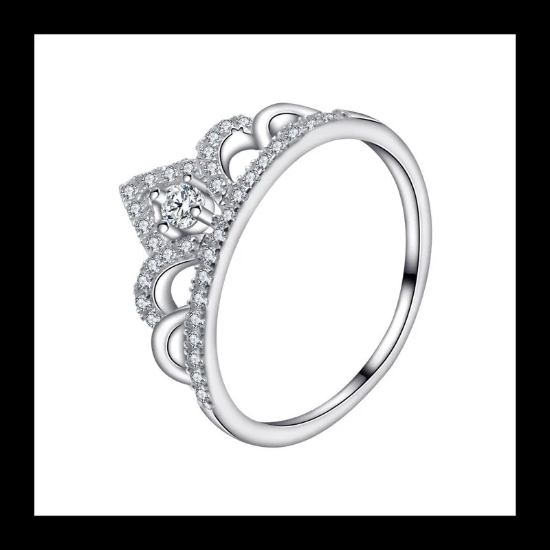 حار بيع S925 الفضة الاسترليني تنوعا قسط تصميم تحسس الأزياء الشعبية تاج الدائري النساء