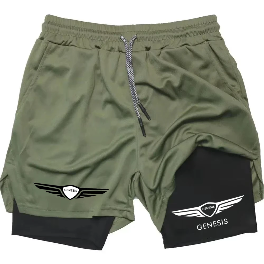 

2025 New Genesis Men's Sports Shorts Summer Men's Breathable Tennis Shorts Quick Drying Shorts Outdoor Running Shorts