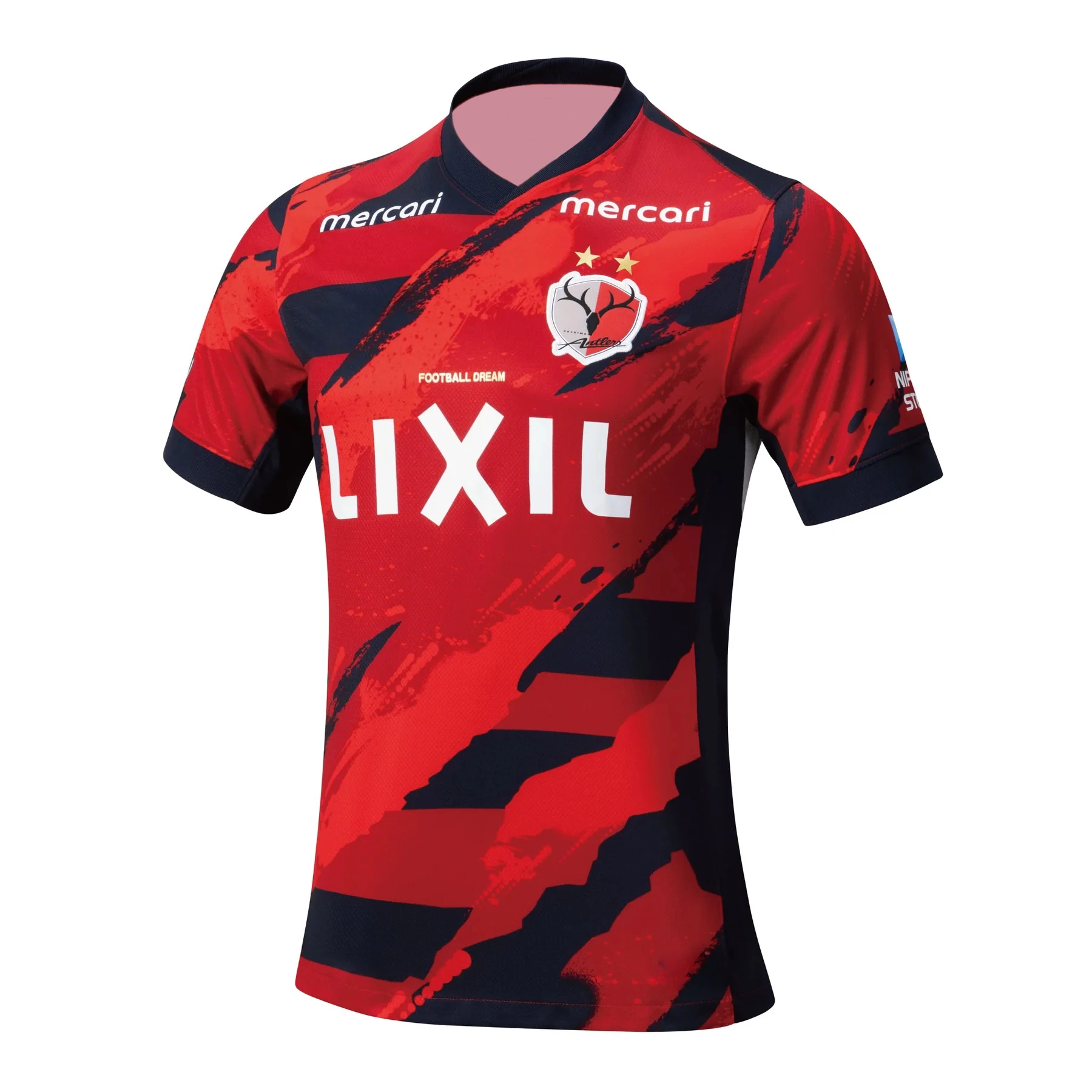 

25/26Kashima Antlers Home Jersey, Men's Quick-Drying Breathable Training T-Shirt Kashima Antlers Memorial Unisex Sports Top