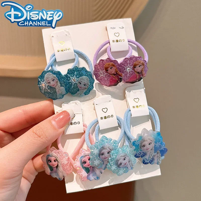 Cartoon Frozen Hair Circle Girl's Cute Hair Accessories Disney Elsa Anna Hairpin Hair Band Girl's Birthday Gift