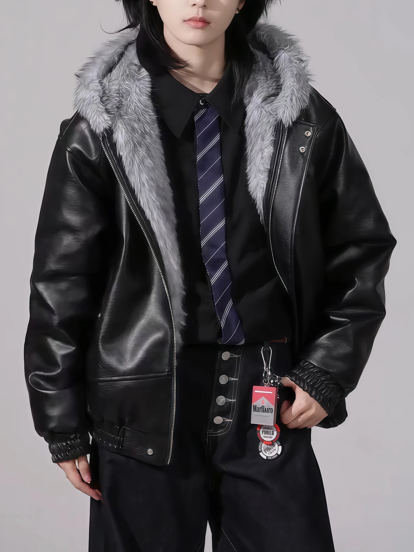 

Мужское зимнее хлопковое пальто-бомбер Cleanfit Wolf King Mountain Eagle Thiened Fce на подкладке из искусственной кожи