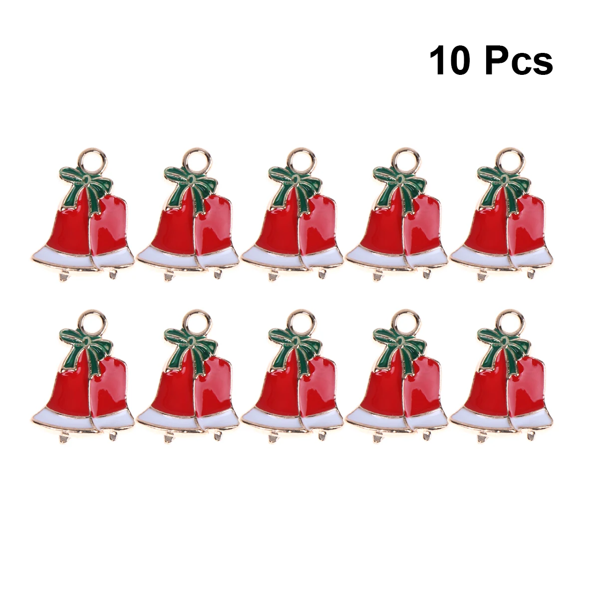

10 Pcs Christmas nament Silver Enamel Charms DIY Earrings Jewelry Accessories Pendant Child Bracelet Necklace Making Holiday
