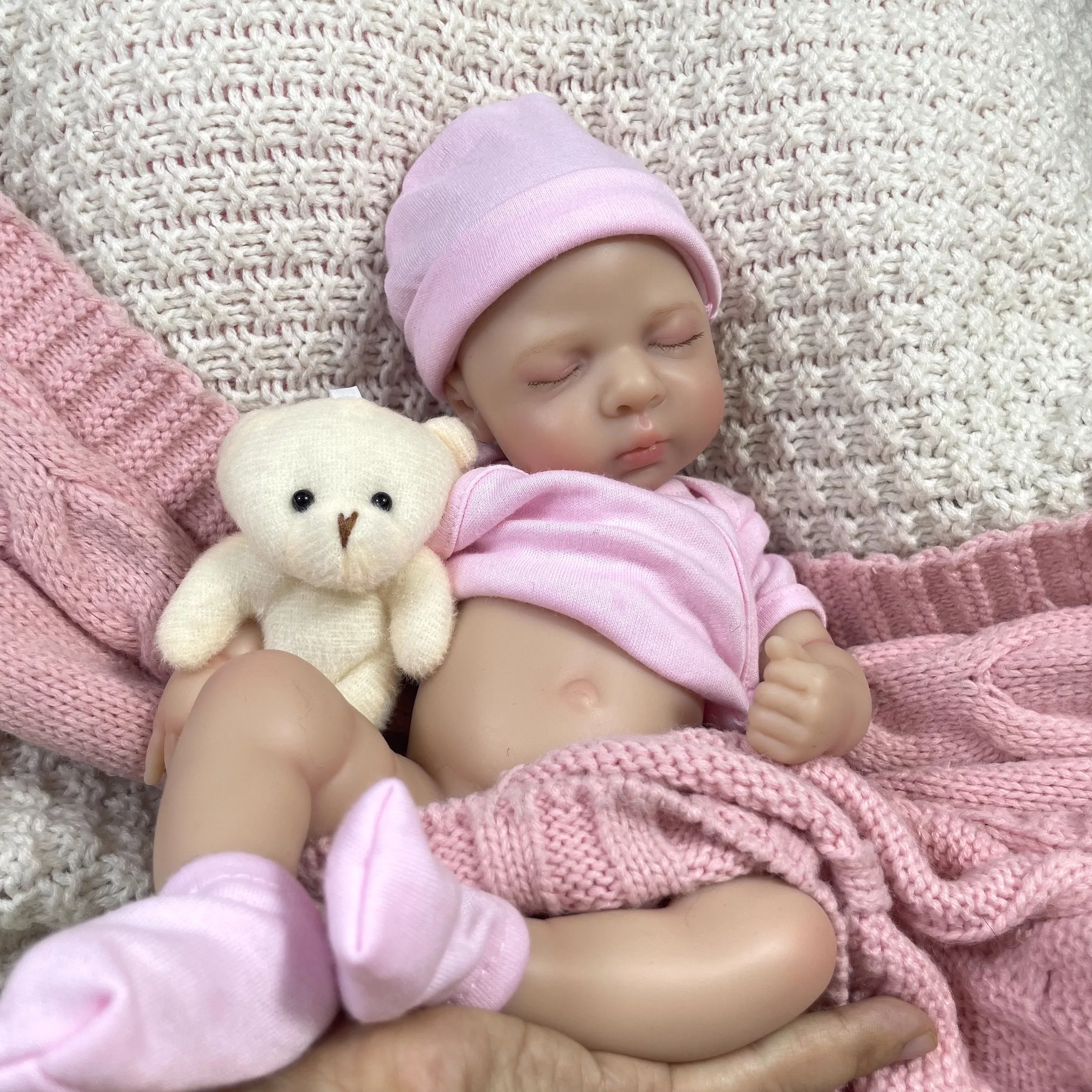 Muñeca Reborn de silicona totalmente lisa de 13 pulgadas Luna, juguete de regalo de cumpleaños y Navidad elástico Flexible de silicona suave realista para niña