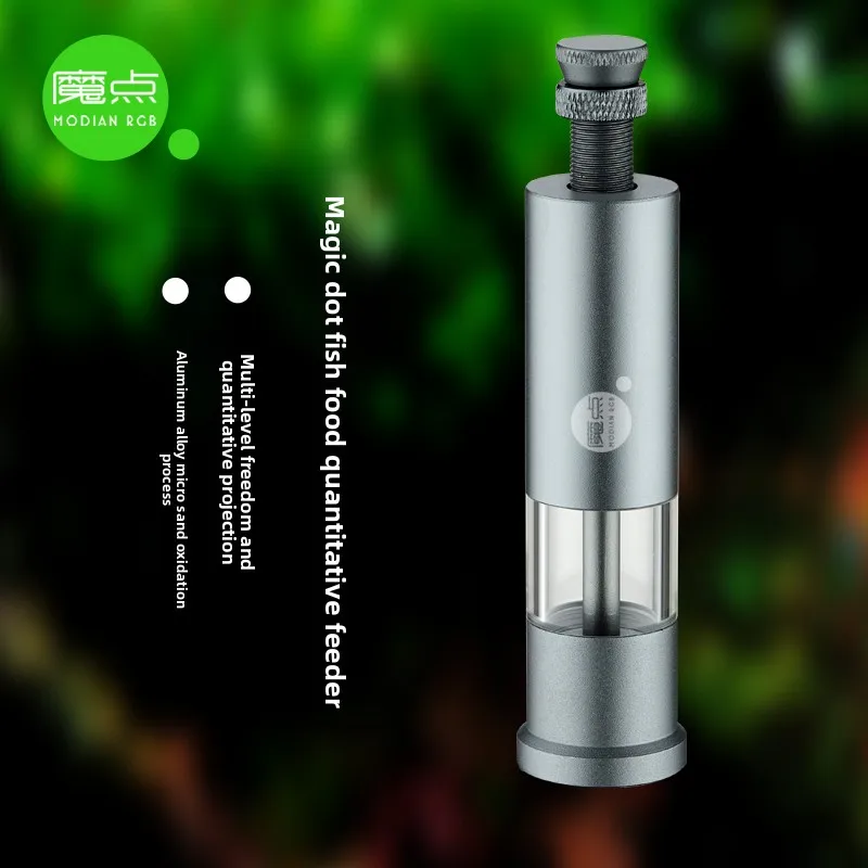 

MODIAN RGB M1 Mini Handheld Fish Food Dispenser-Precision Aluminum Alloy Aquarium Feeder-Portion Control Fish Tank Feeding Tool