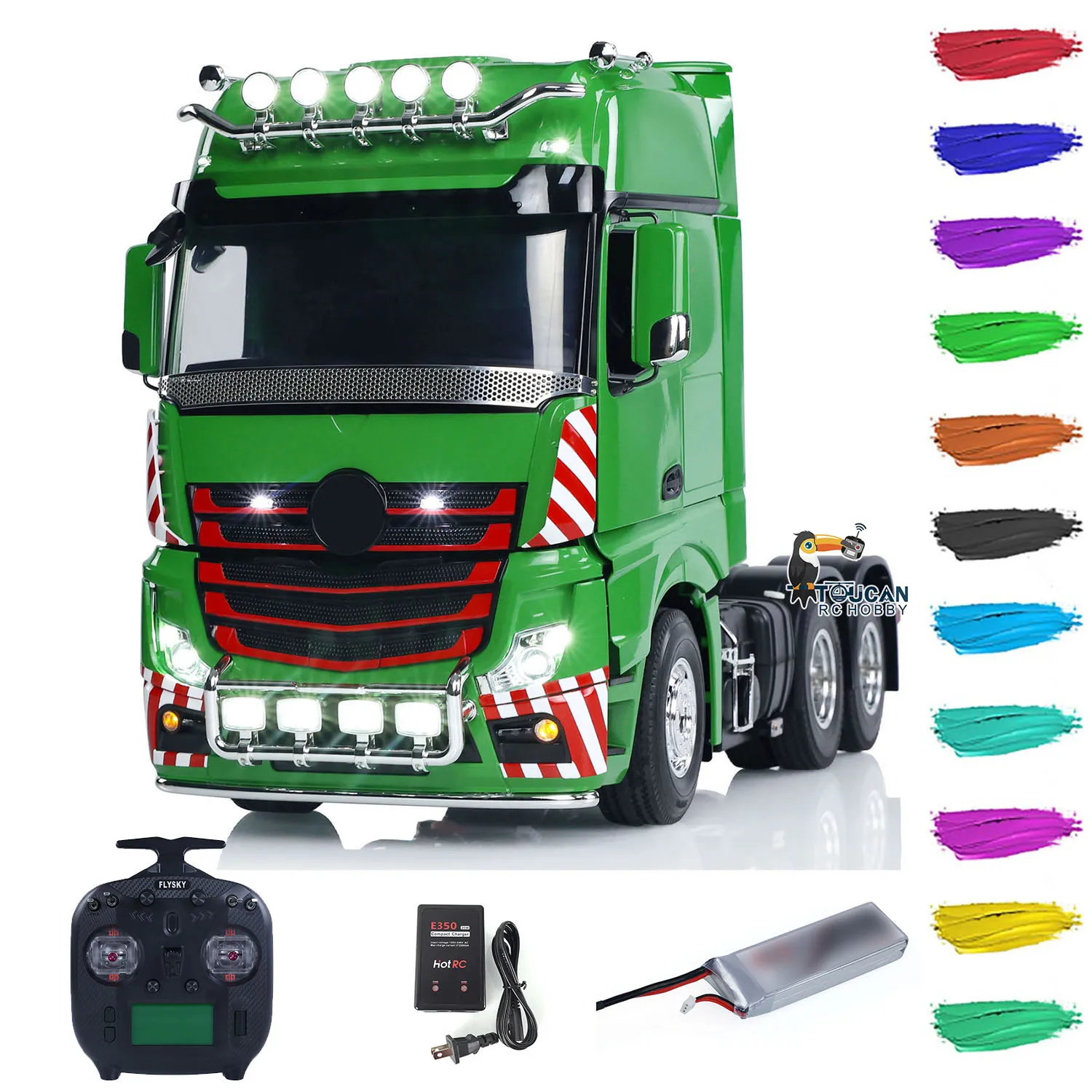 Toucan 1/14 RC Tractor Truck 6x4 3363 Lorry RTR Model ST8 Radio Battery Sound Light System Painted Assembled RC Toys Model