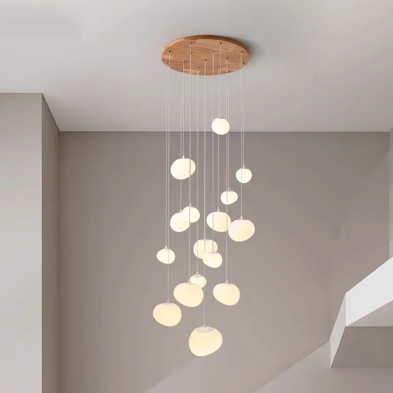 

Modern Home Decor Staircase LED Pendant Lamp Chandelier Lighting for Living Room Hotel Hall Ceiling Lamp Indoor Hanging Light