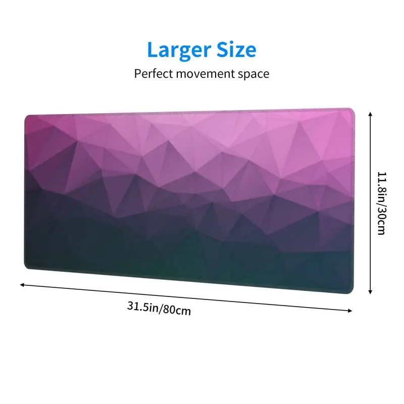 Vintage Geometric Triangle Design Mouse Pad Gamer Large HD Home Desk Mats Anti-slip Gamer Office Carpet Desktop Rubber Mouse Pad