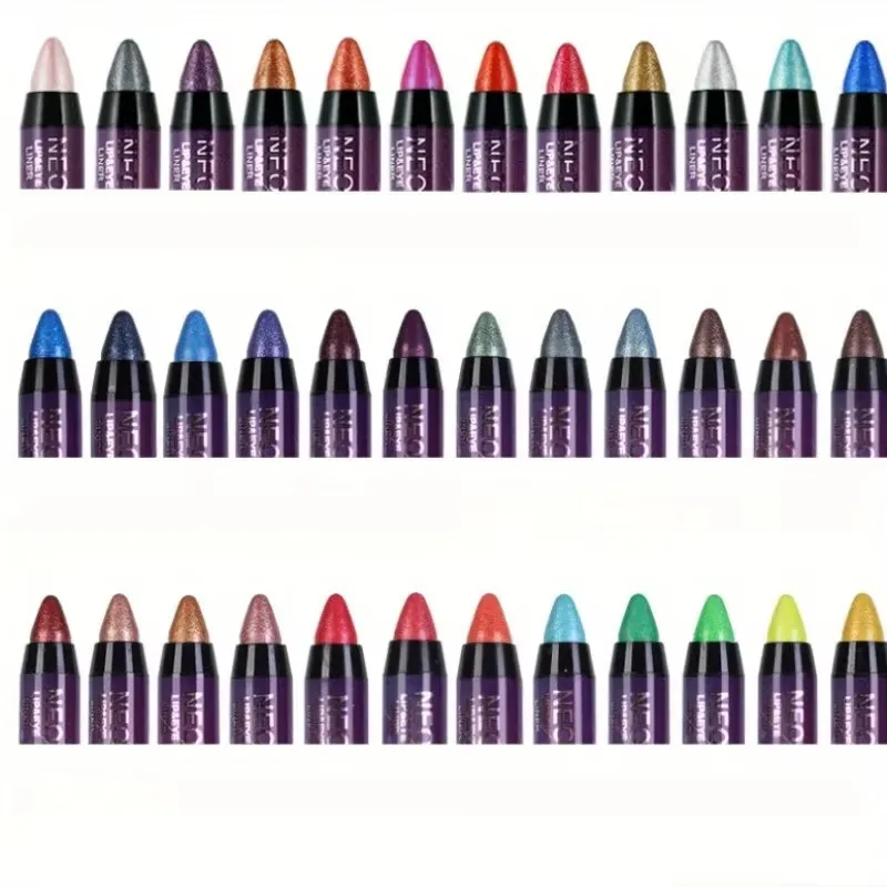 真珠光沢のあるグリッターアイシャドウ口紅スティックマットモノクロ防水持続メイクアップ顔料アイシャドウペン