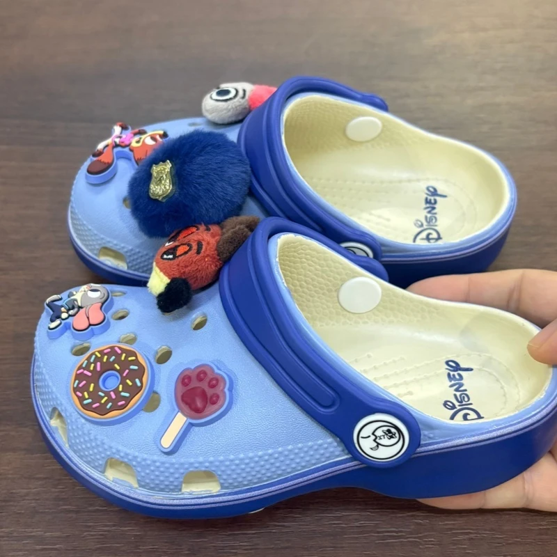 

Новые сандалии Disney Zootopia 2, модель «Новый Хол», с изображением Ника Уайльда и Джуди Кавай, домашние пляжные тапочки, детская обувь, летние тапочки, подарки.