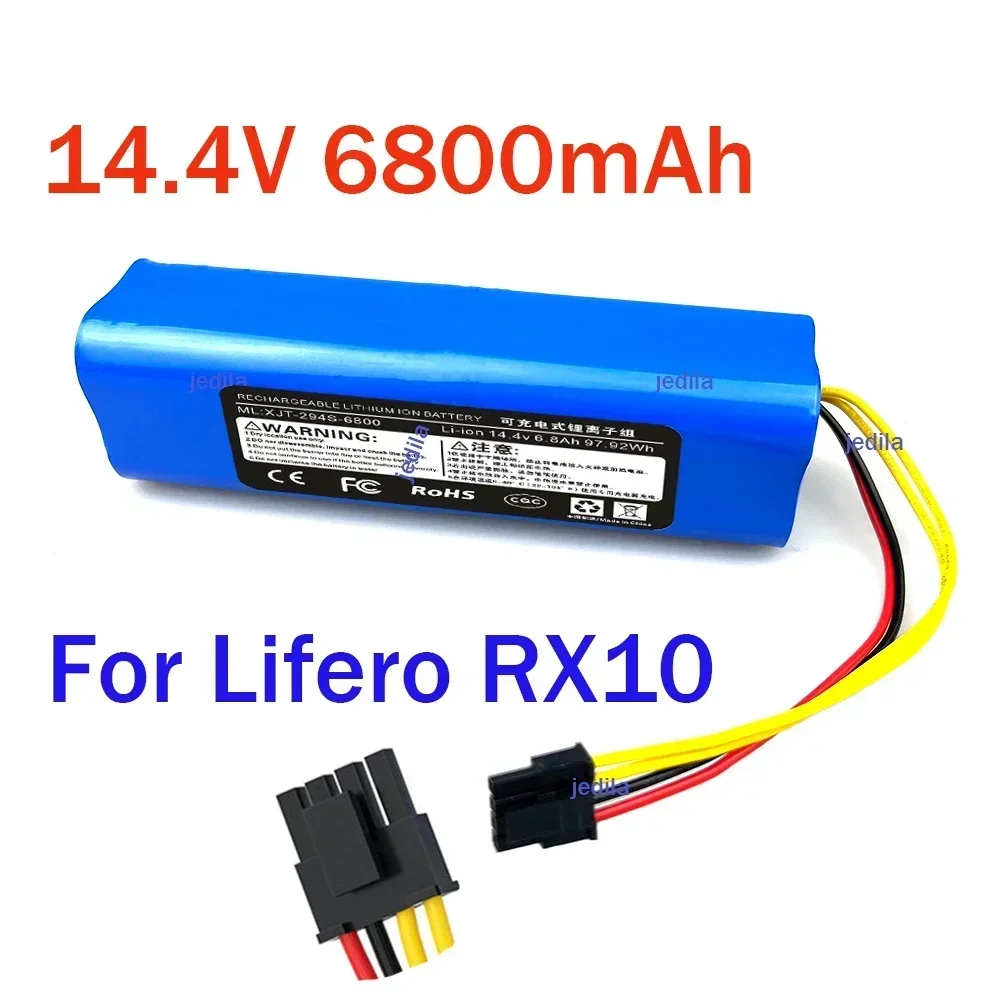 

14.4V 6800mAh Original Rechargeable Li-ion Battery for Lifero RX10 Robot Vacuum Cleaner Battery Pack