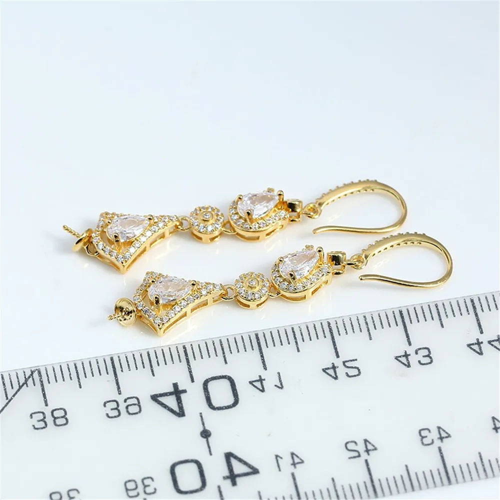S925 Sterling Silver Pearl Earring Settings DIY Jewelry Making Supplies Blank Earring Posts for Handcrafted Accessories No Pearl