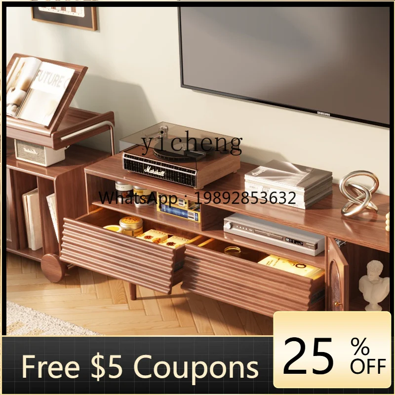 

XL retro solid wood TV cabinet living room storage coffee table combination American TV cabinet