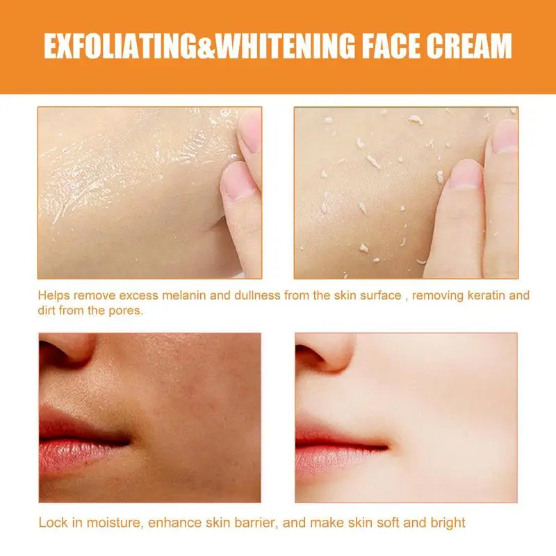 50g Orange Exfoliateing Gel Brightening Gel Face Dead Skin Remover Gently Exfoliator For All Skin Types Face Moisturizer