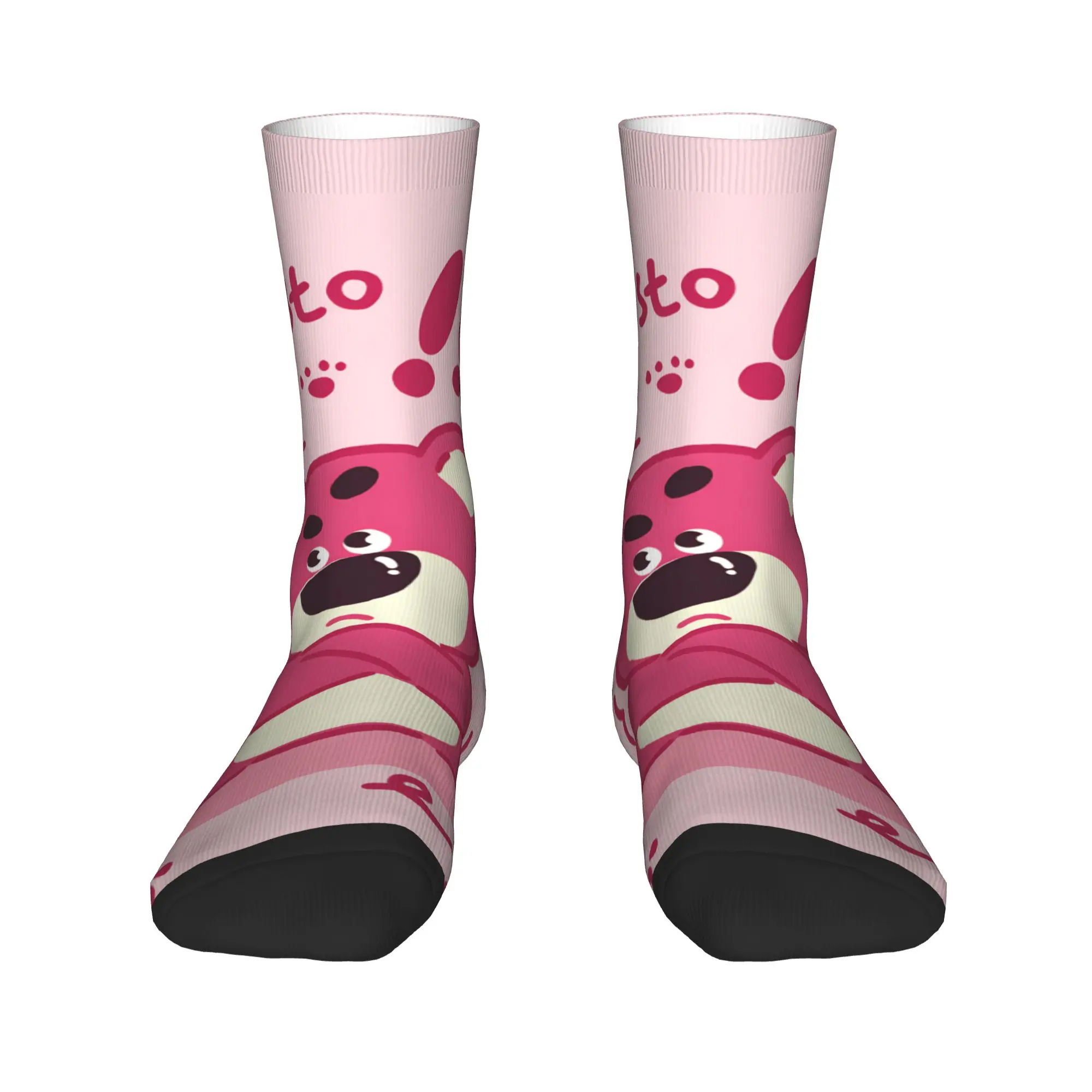 Lotso Cute Bear Socks  Gothic Stockings Autumn Anti Slip Men's Socks Comfortable Graphic Running Socks