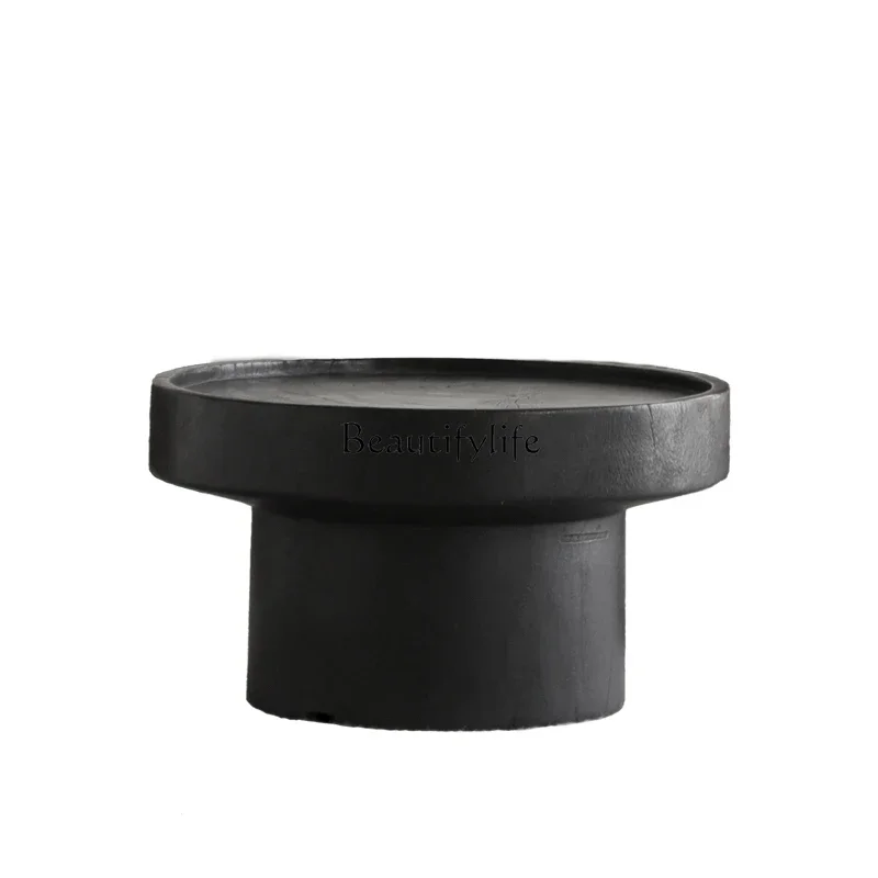 طاولة قهوة جانبية مقاس 04، غرفة معيشة، طاولة رصيف الرياح B & B wabi-sabi، مجموعة إبداعية من السجل الأسود