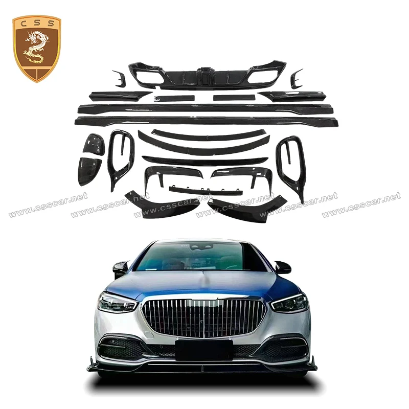 Car Tail Wing For BENZ New S Class W223 MSY Style Side Mirror Cap Replace Front Bumper Lip Splitter Diffuser Body Kit Spoiler