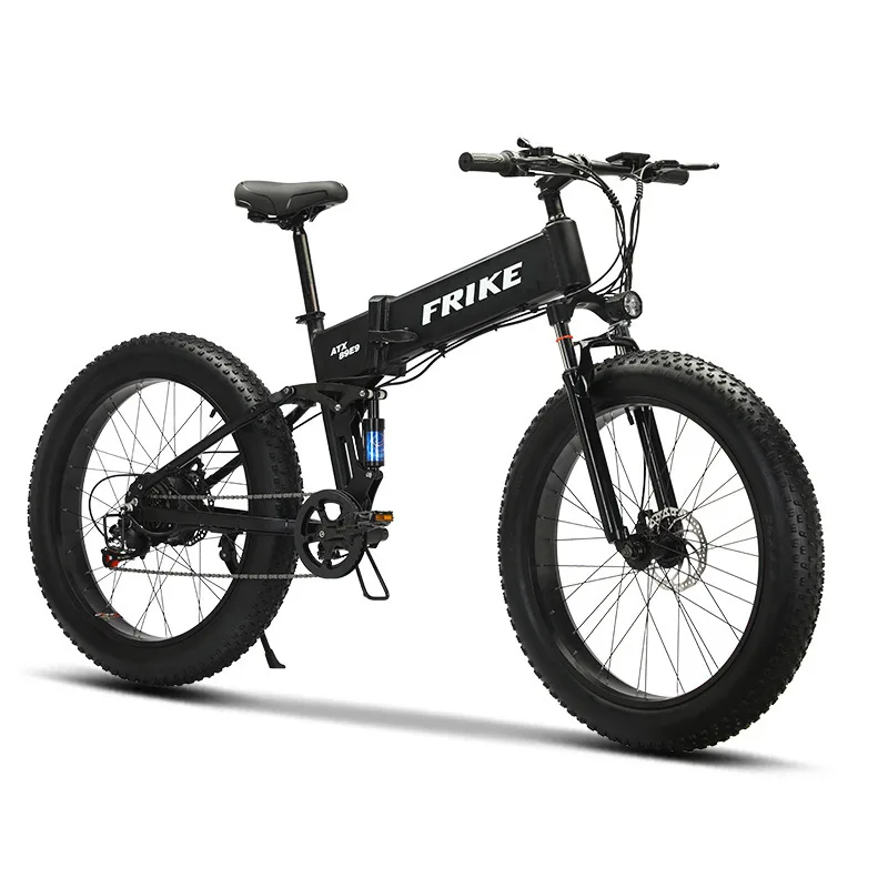 *forChinese Manufacturer Aluminum Alloy 26 Inch Fat Tire Rear Hub Motor Electric Power Assisted Folding Mountain Bike Dual Disc