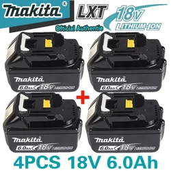 Batería recargable de 18V para Makita, herramientas eléctricas  6Ah, 18V, makita con reemplazo  iones de litio LED, LXT400