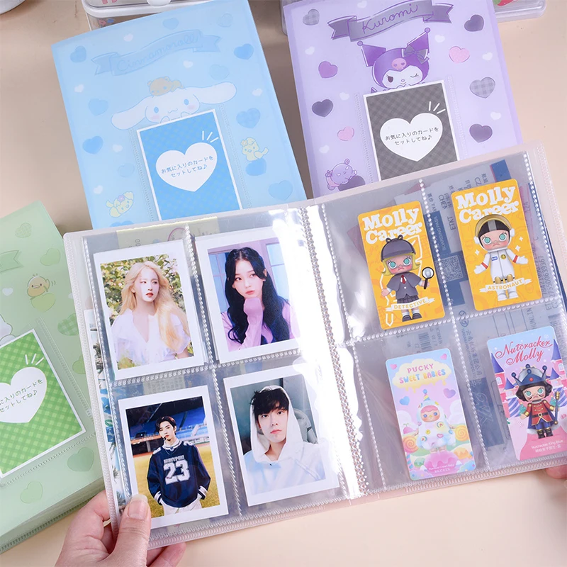 

Kawaii Sanrio Binder Photocards Cover Anime Kuromi Melody Pachacco Photo Album Cartoon Collect Book Scrapbook Card Holder Gift