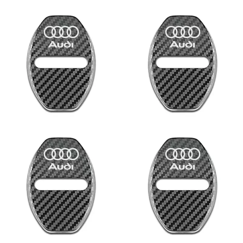 4PCS Car Door Lock Cover Case For Audi Sline A6 A4 A3 A7 A5 Q3 Q5L Q7 Q2 S4 S5 S6 S7 S8 TT RS3 RS4 RS5 RS6 TTS Accessories