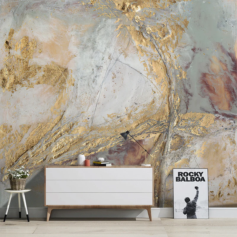 Nordic Abstract Oil Painting Personalized Creative Living Room Sofa TV Background Wall Mural Customized Wallpaper