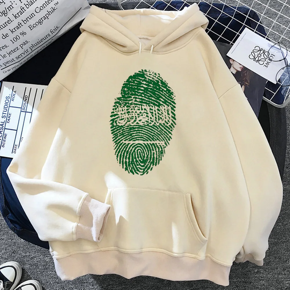 Kingdom of Saudi Arabia hoodie athleisure modern style winter patterned anime girl pullover hoddie Y2K athleisure