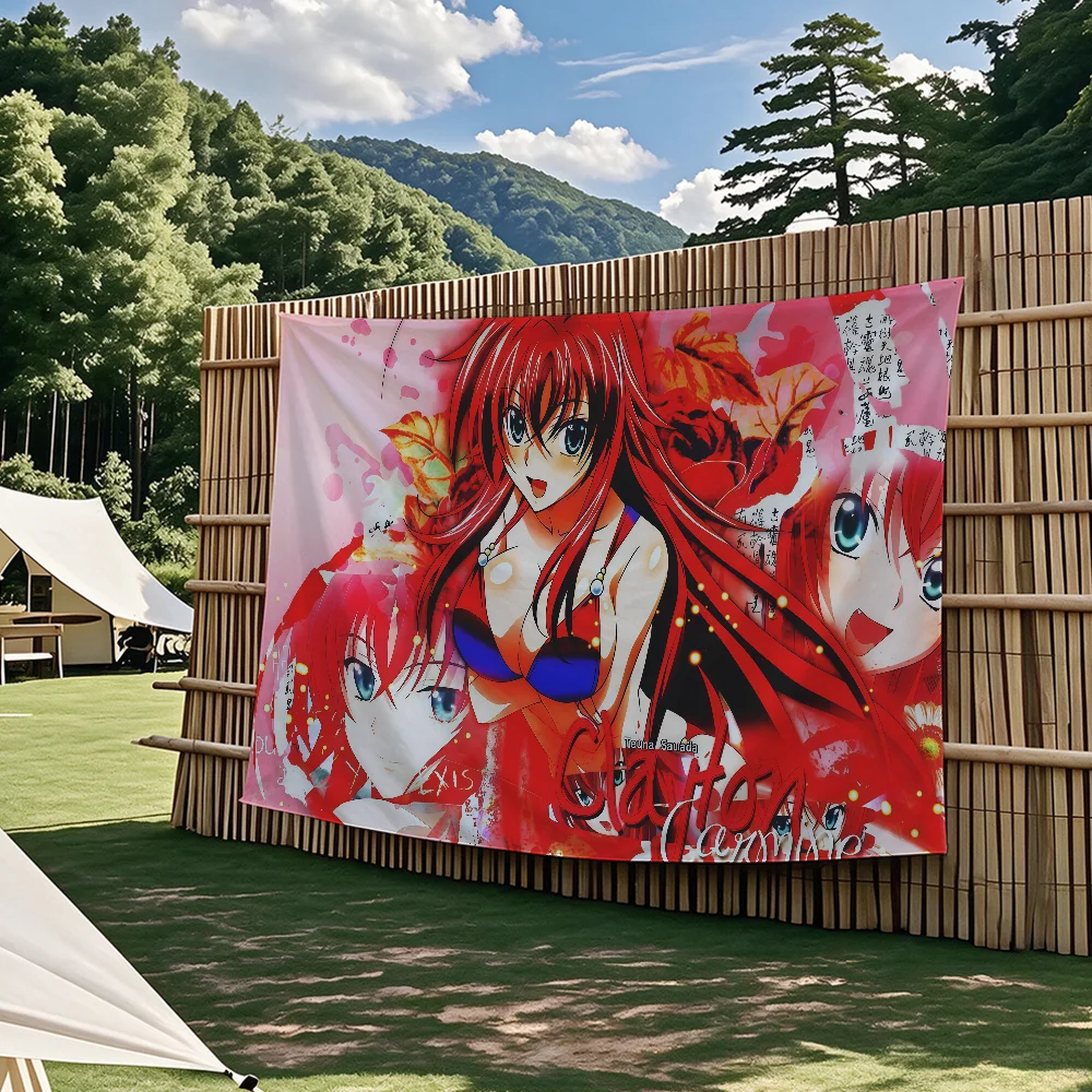 Anime High School D-dxd-S Rias Gremory Flaggen-Wandteppiche für Partys im Freien, Schlafzimmer, Wohnzimmer, Studentenzimmer, Wanddekoration, Banner, Geschenke – Detail 8