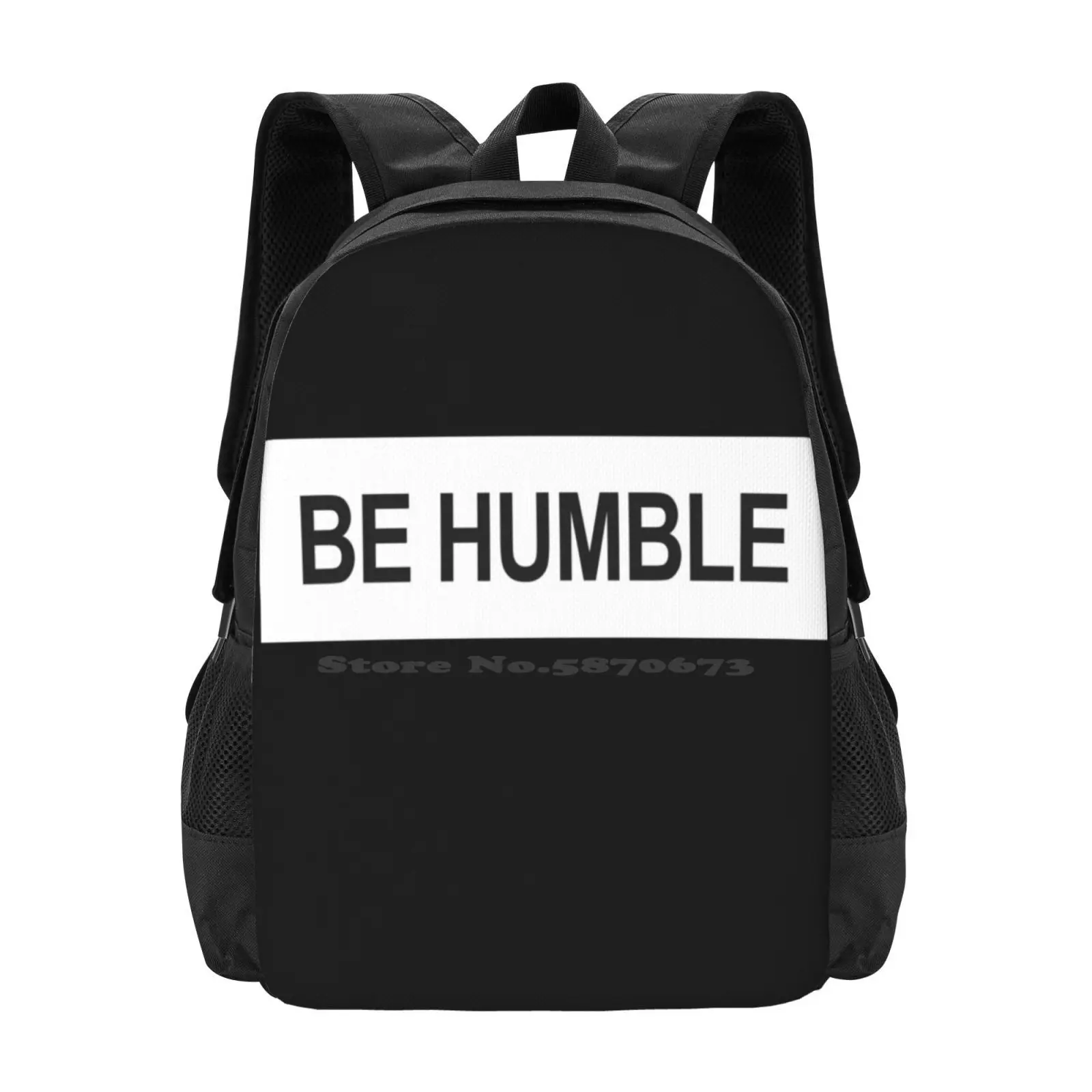 Be Humble Wht Teen College Student Backpack Pattern Design Bags Kendrick Lamar Tde Sneakers Kicks Diamond Supply The Hundreds