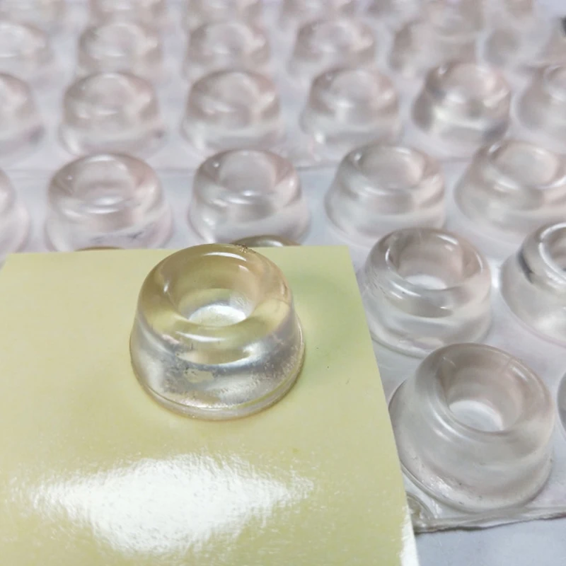 12 Pcs Silicone Clear Self Adhesive Stopper Rubber Damper Buffer Cabinet Bumpers