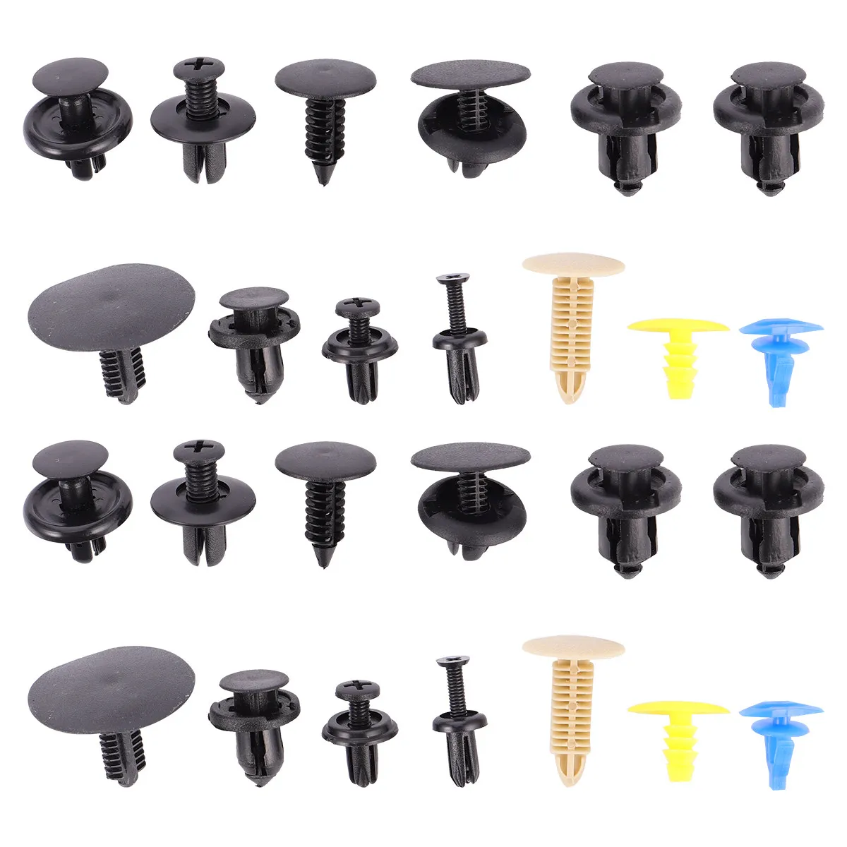 650Pcs Automotive Rivet Fastener Retainer Push Pins for Car Bumper Trim Moulding Liner Fastening Tool Sturdy No Tool Required