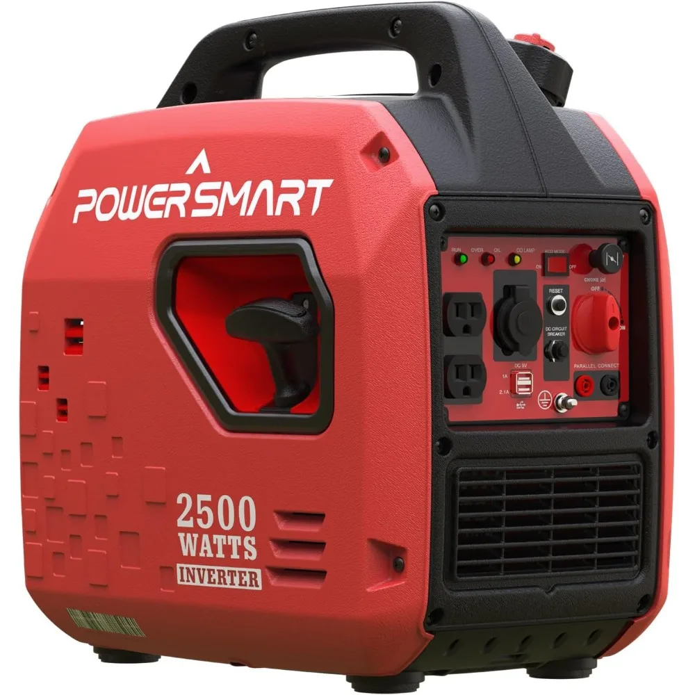 

PowerSmart 2500-Watt Gas Powered Portable Inverter Generator, Super Quiet for Camping, Tailgating, Home Emergency Use