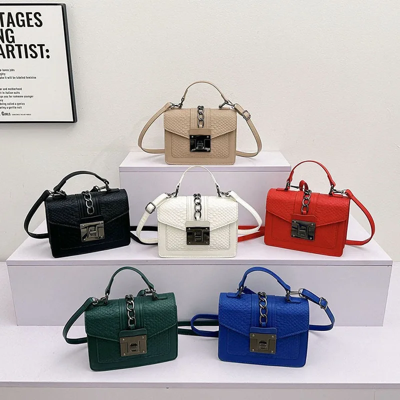 New 2024 Alligator Pattern Handbag Ladies Fashion Small Simple Shoulder Bag Vintage Strap Messenger Bags Wallet For Women