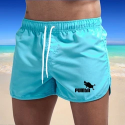 Summer men's board shorts Printed beach style casual fitness Breathable training drawstring loose men's sweatpants