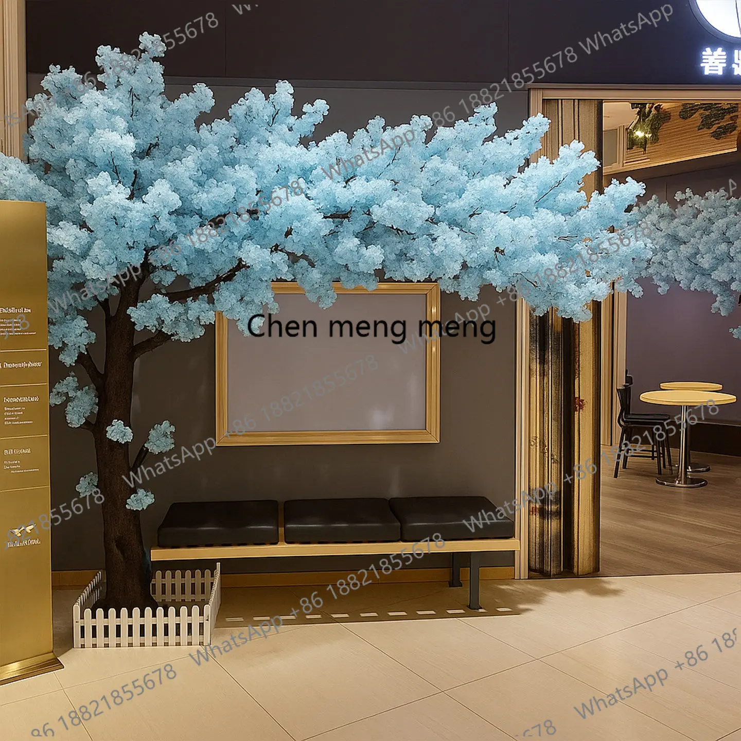 

Искусственное дерево сакуры (аквамариновая сакура) для декора, имитация дерева, для торговых центров, отелей, витрин, больших помещений, для использования внутри и снаружи помещений