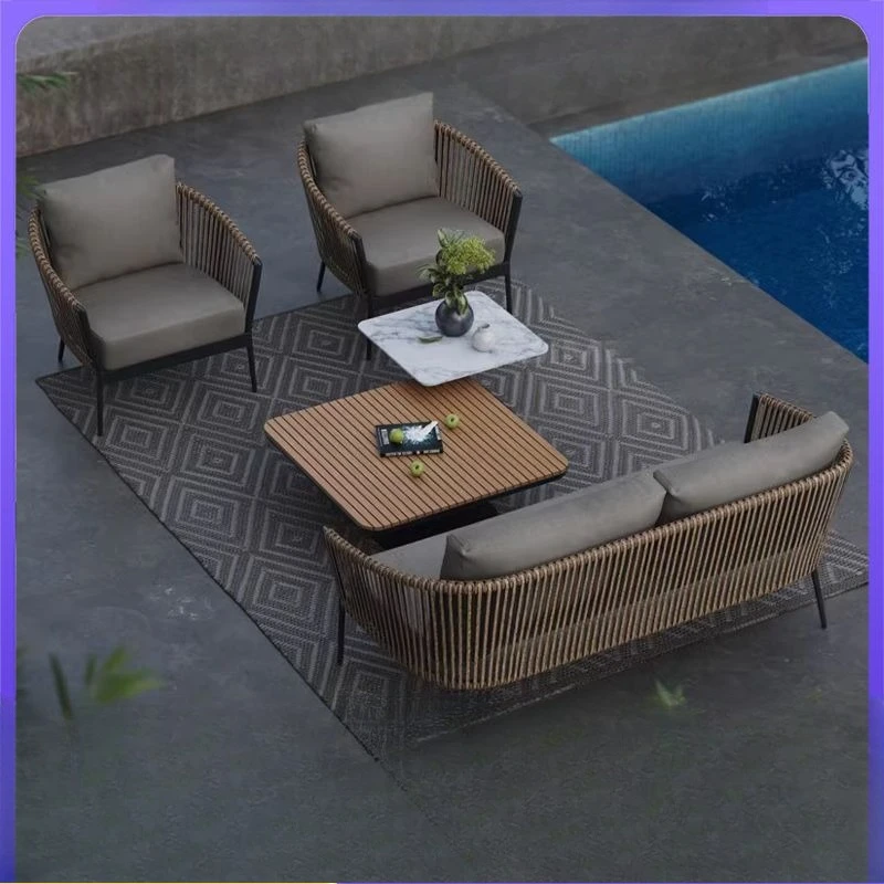 

Customizable Nordic sofa courtyard