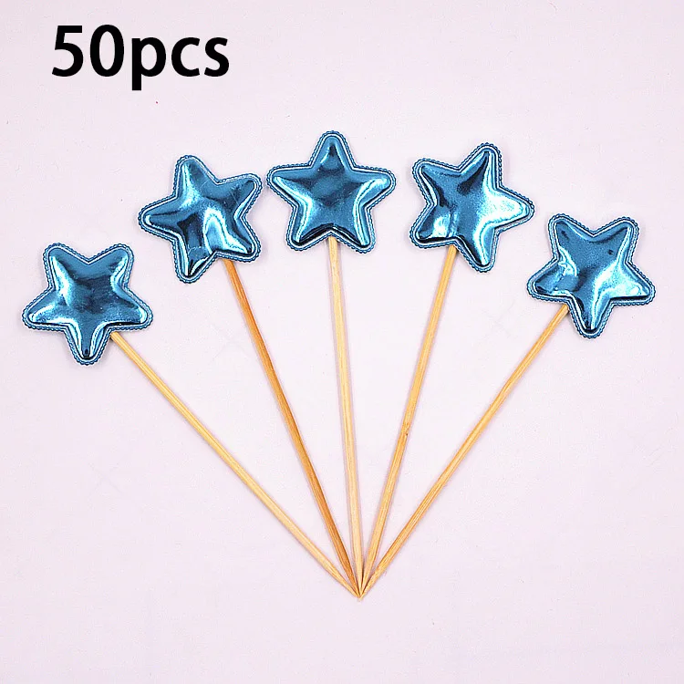 50 Stück Einweg-Bambusstäbchen für Geburtstagskuchen, Dekoration, Party, Hochzeit, Dekorationen, Tisch, Gemüse und Obststäbchen – Detail 10