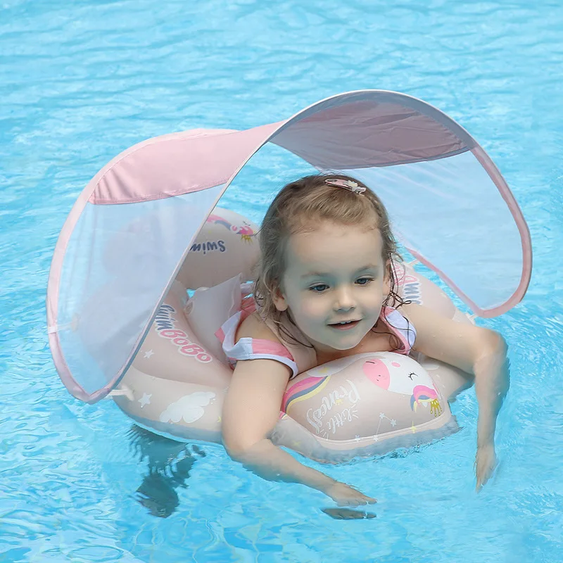 Fashion Modern swimming pool with sun shield inflatable baby swimming ring