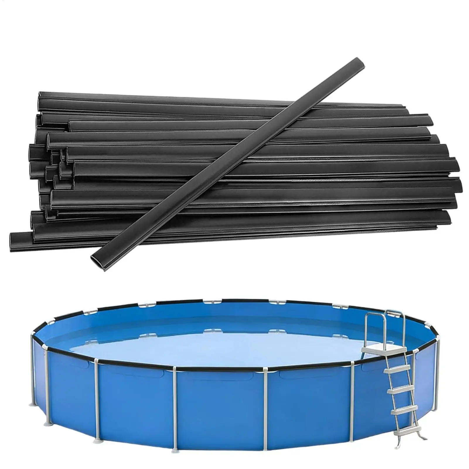 Pool Coping Strips 38-Piece Overlap Liner Installation Attachments Pool Overlap Clips For Garden Backyard Lawn Park Courtyard