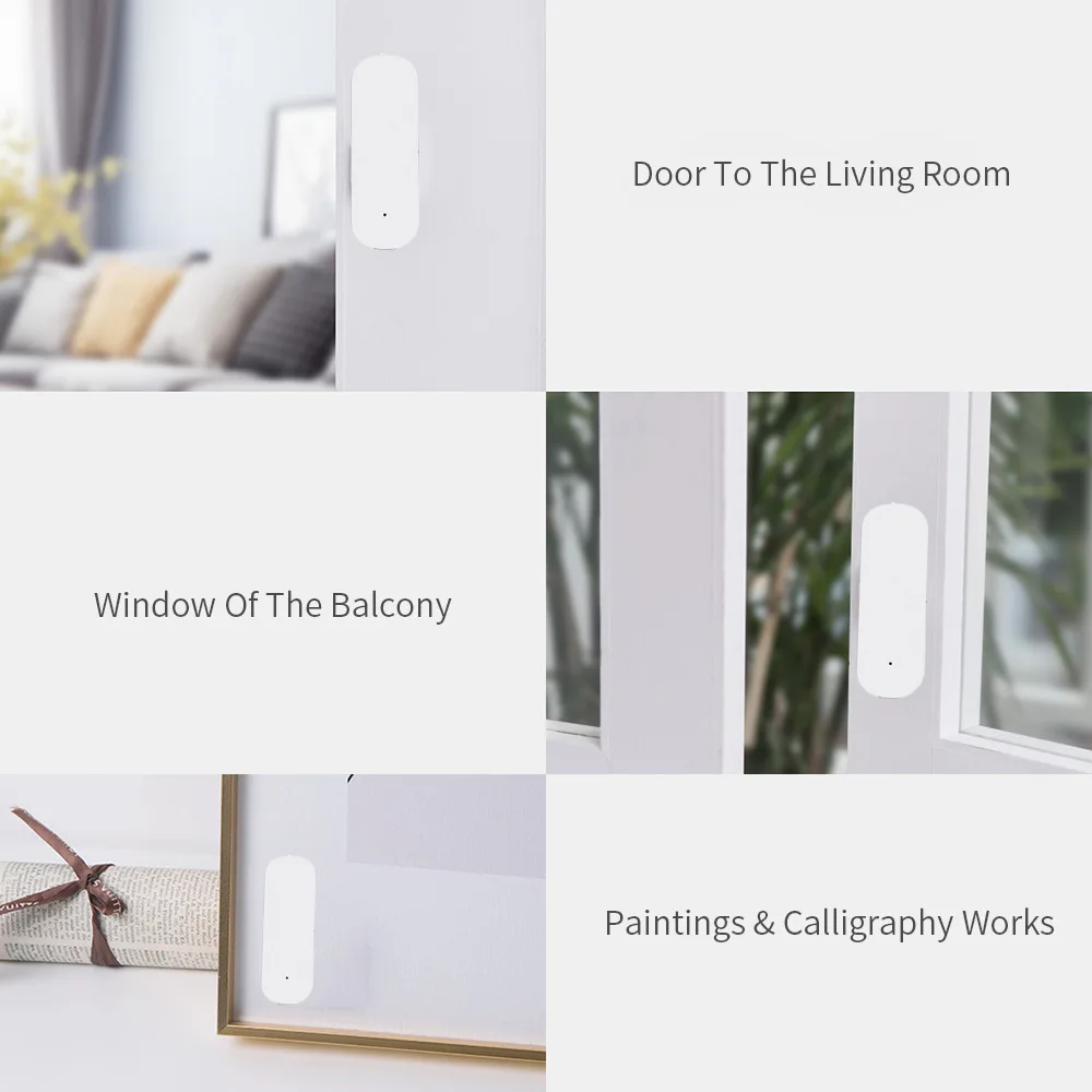 Tuya ZigBee Smart Vibration Sensor Smart Home Security Protection System Door Window Break Burglar Alarm Real-time Monitoring