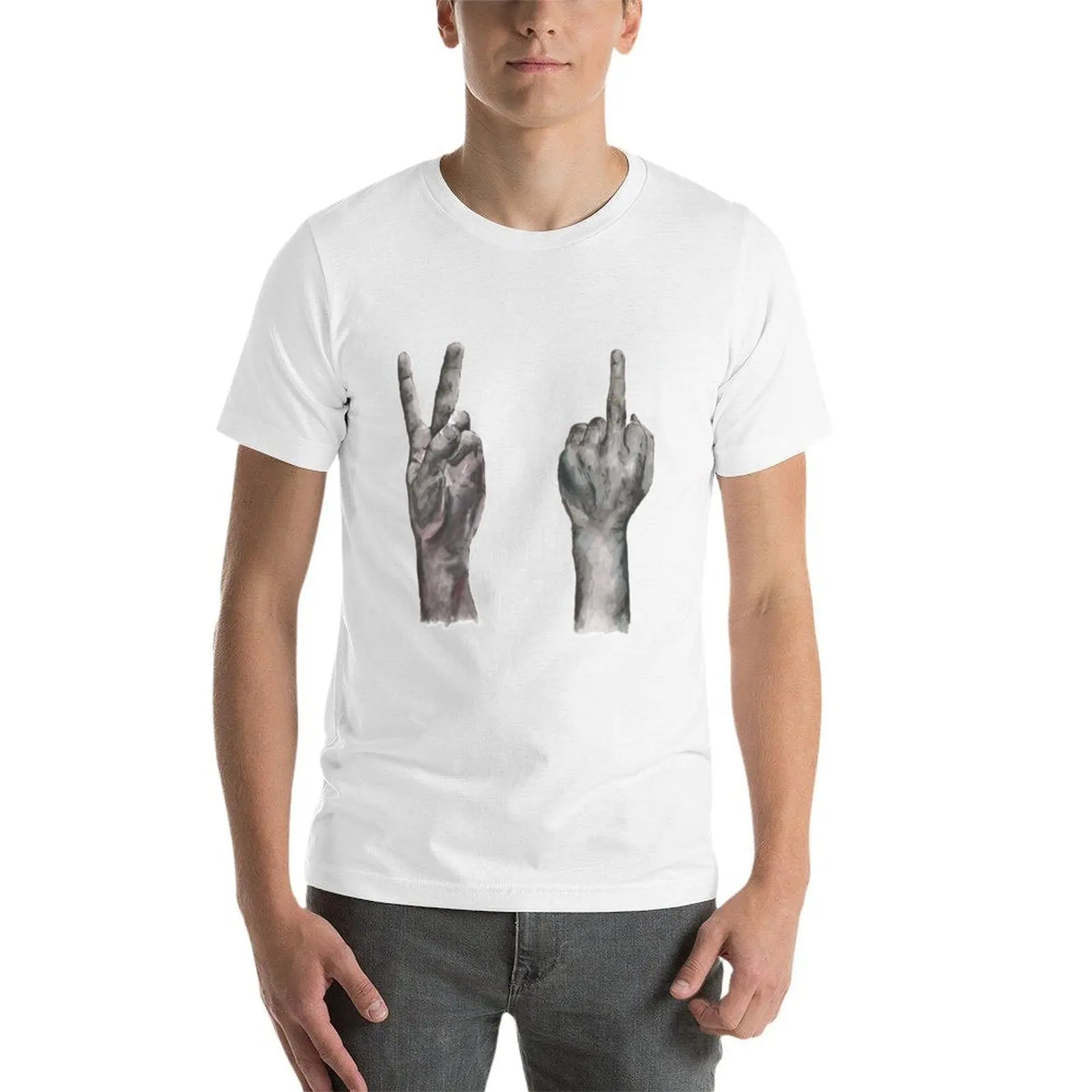 تي شيرت Peace Sign، تي شيرت رجالي برسوم جرافيك تي شيرت رجالي مصمم تي شيرت