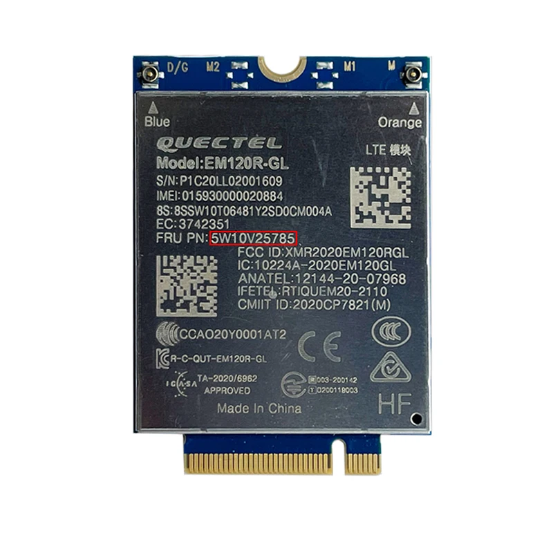 Quectel EM120R-GL LTE-A Cat12 4G M.2 módulo para 2021 Thinkpad P14s P15s L14 L15 T14 T14s T15 X1 Carbono 9th Yoga 6th X13 Gen2